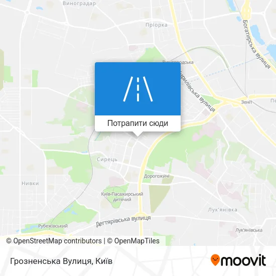 Карта Грозненська Вулиця