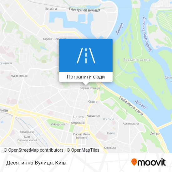 Карта Десятинна Вулиця