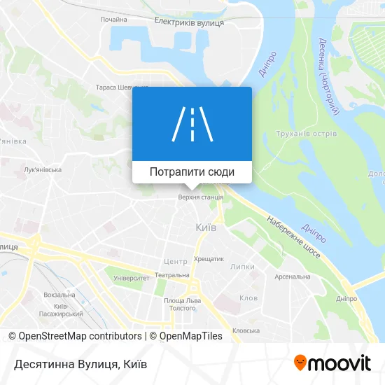 Карта Десятинна Вулиця