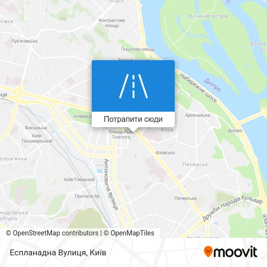 Карта Еспланадна Вулиця
