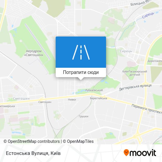 Карта Естонська Вулиця