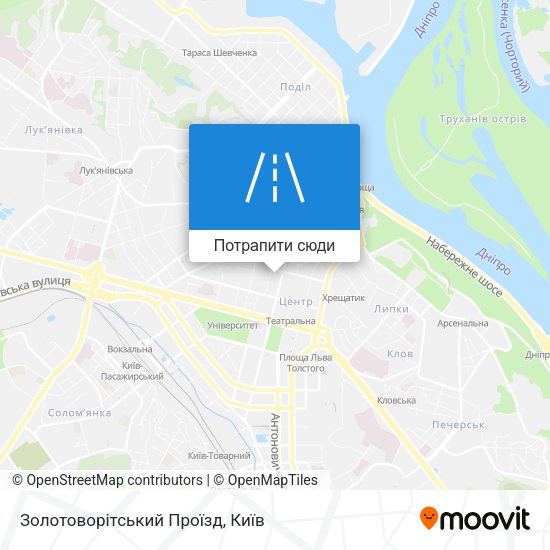 Карта Золотоворітський Проїзд