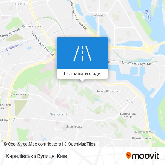 Карта Кирилівська Вулиця
