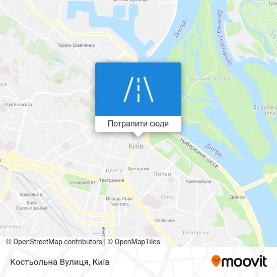 Карта Костьольна Вулиця