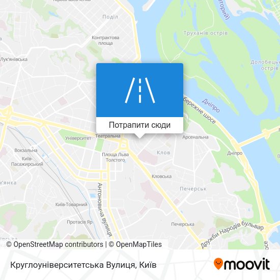 Карта Круглоуніверситетська Вулиця