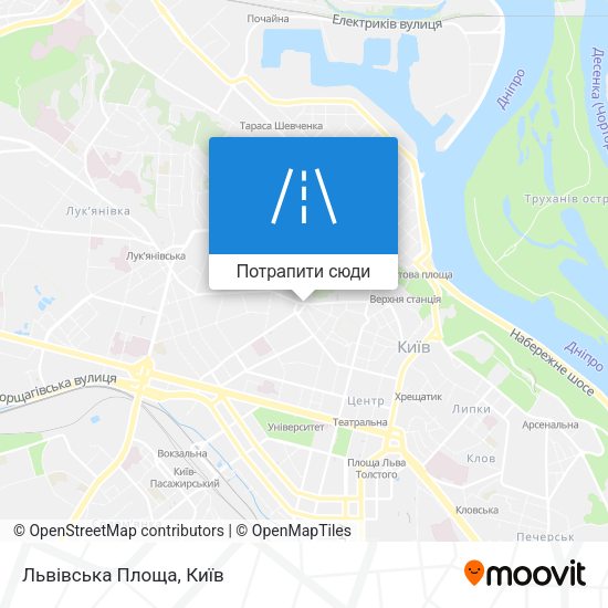 Карта Львівська Площа