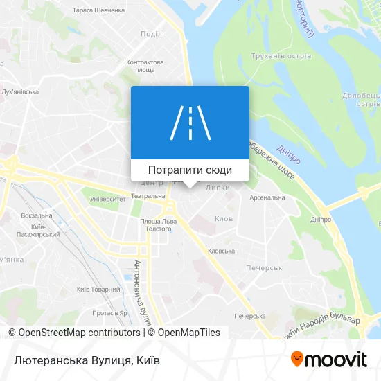Карта Лютеранська Вулиця