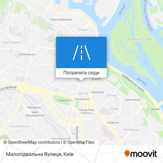 Карта Малопідвальна Вулиця