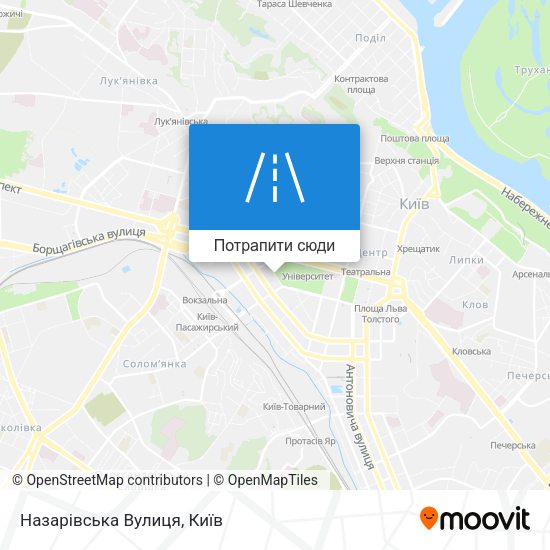 Карта Назарівська Вулиця