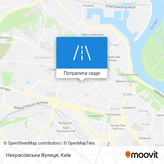 Карта Некрасовська Вулиця