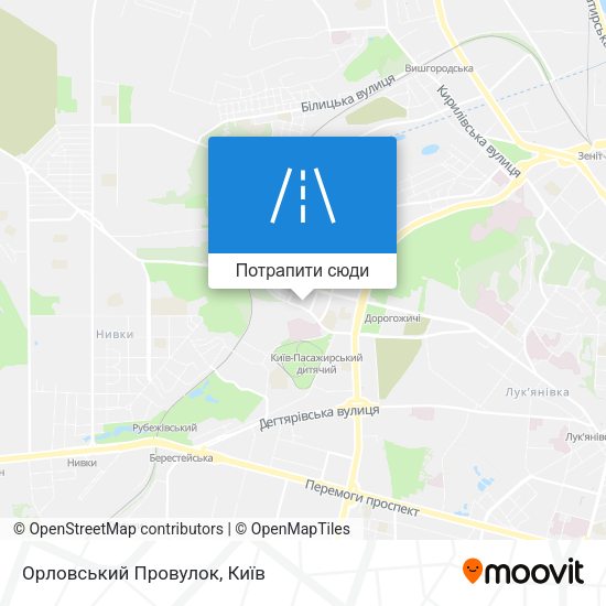 Карта Орловський Провулок