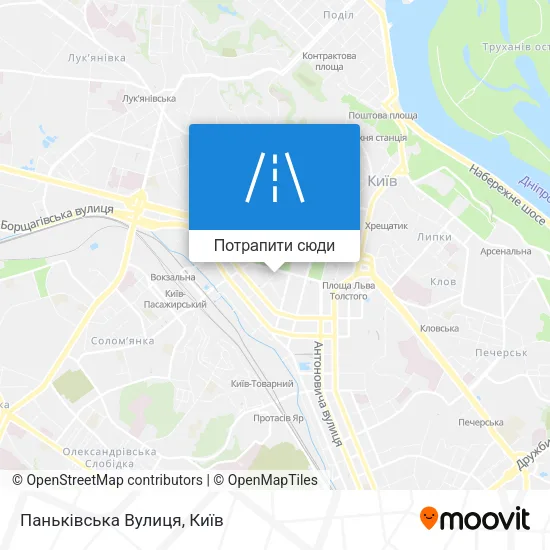 Карта Паньківська Вулиця