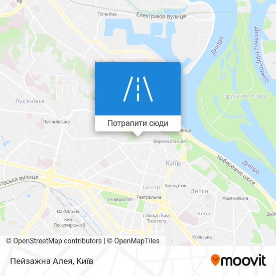 Карта Пейзажна Алея