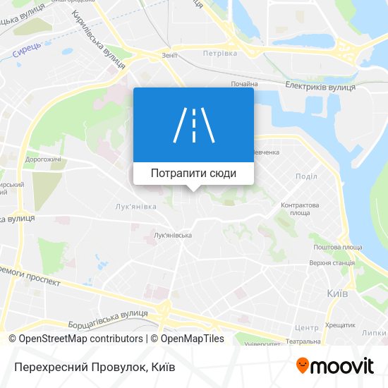 Карта Перехресний Провулок