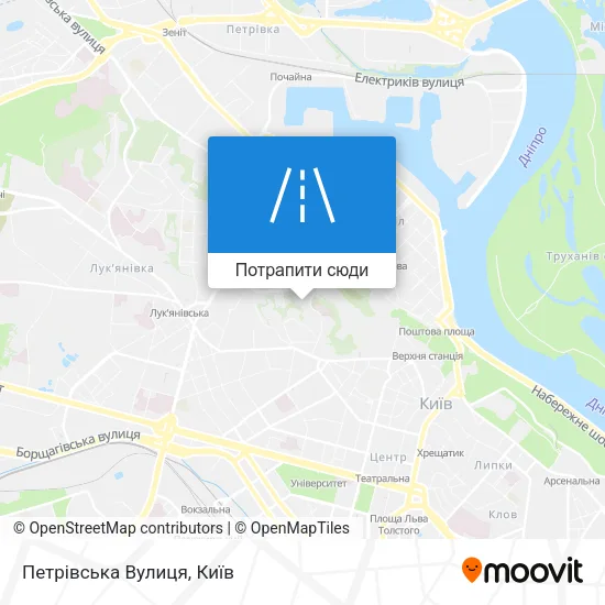Карта Петрівська Вулиця