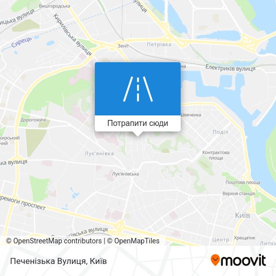 Карта Печенізька Вулиця