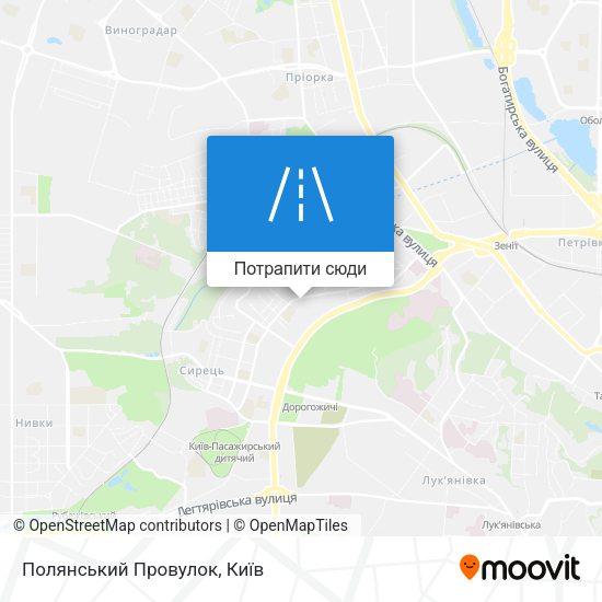 Карта Полянський Провулок