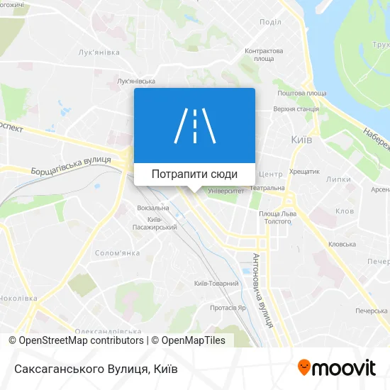 Карта Саксаганського Вулиця