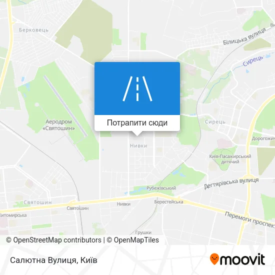 Карта Салютна Вулиця
