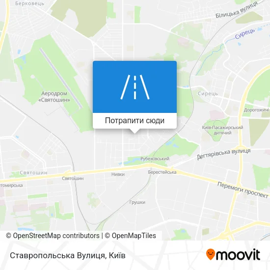 Карта Ставропольська Вулиця