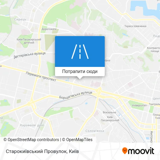 Карта Старокиївський Провулок