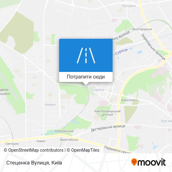 Карта Стеценка Вулиця