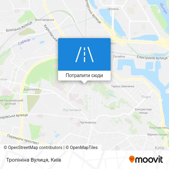 Карта Тропініна Вулиця