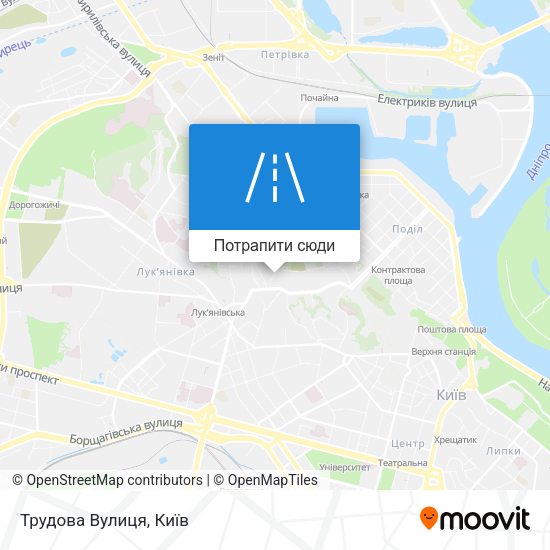Карта Трудова Вулиця