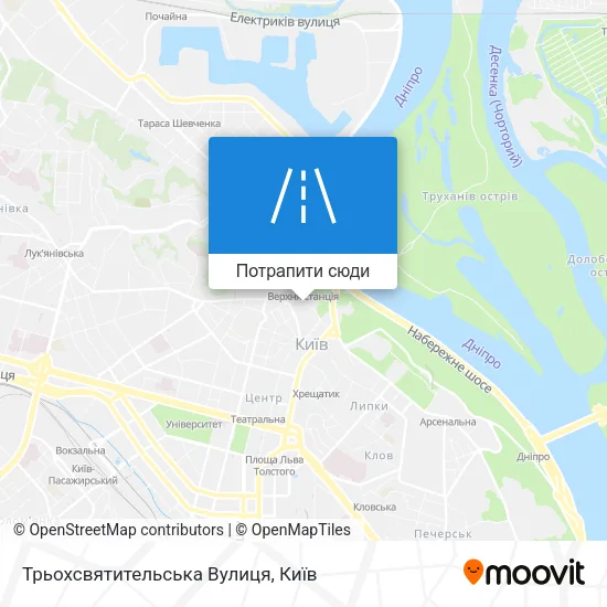 Карта Трьохсвятительська Вулиця