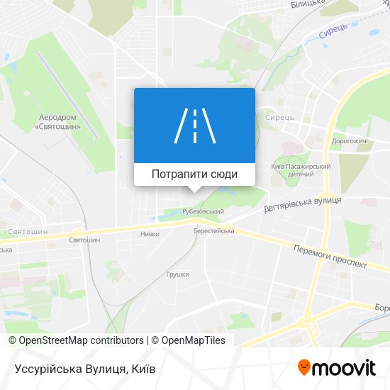 Карта Уссурійська Вулиця