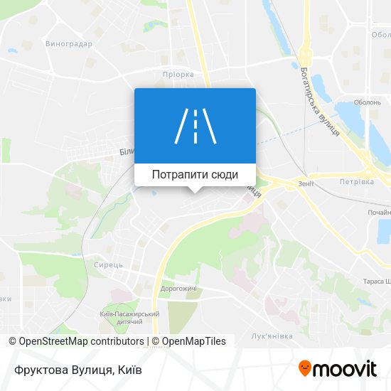 Карта Фруктова Вулиця