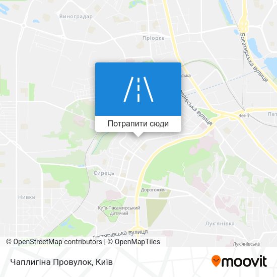 Карта Чаплигіна Провулок