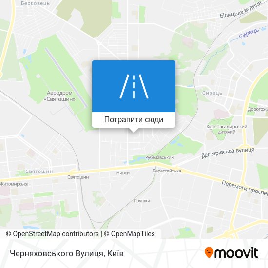 Карта Черняховського Вулиця