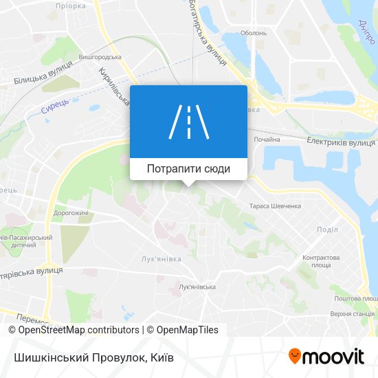 Карта Шишкінський Провулок