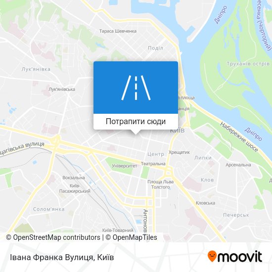 Карта Івана Франка Вулиця