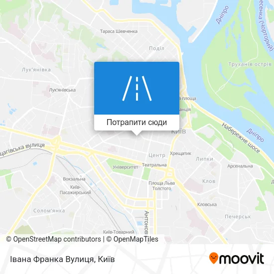 Карта Івана Франка Вулиця