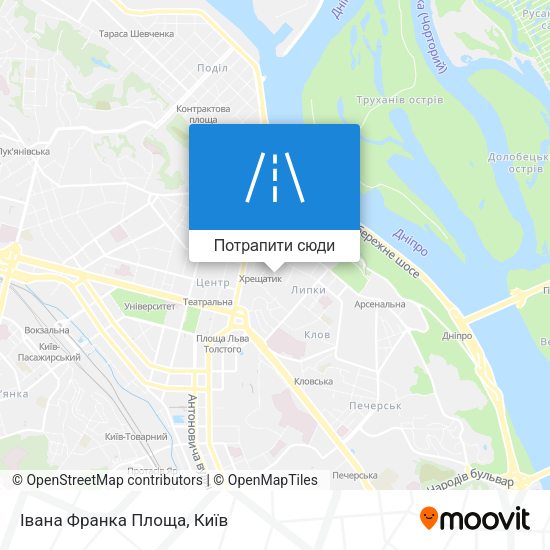 Карта Івана Франка Площа
