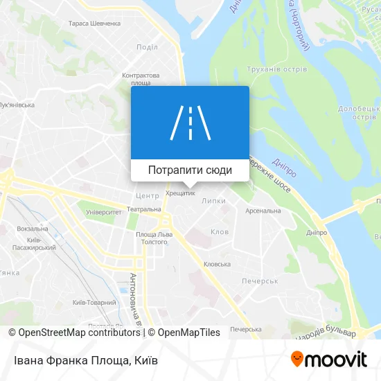 Карта Івана Франка Площа
