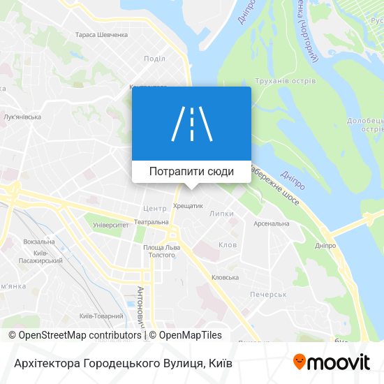 Карта Архітектора Городецького Вулиця