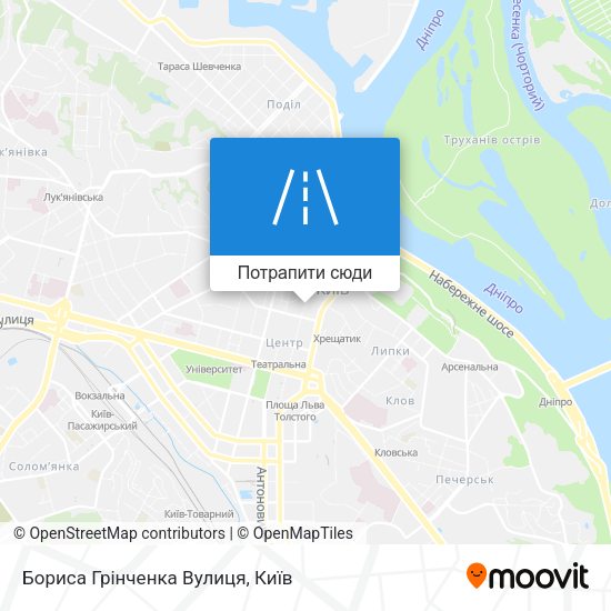 Карта Бориса Грінченка Вулиця