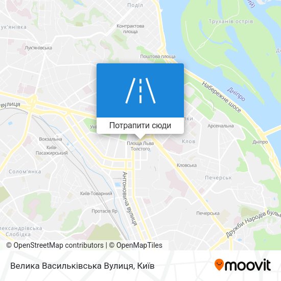 Карта Велика Васильківська Вулиця