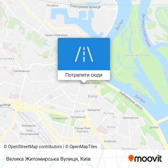 Карта Велика Житомирська Вулиця
