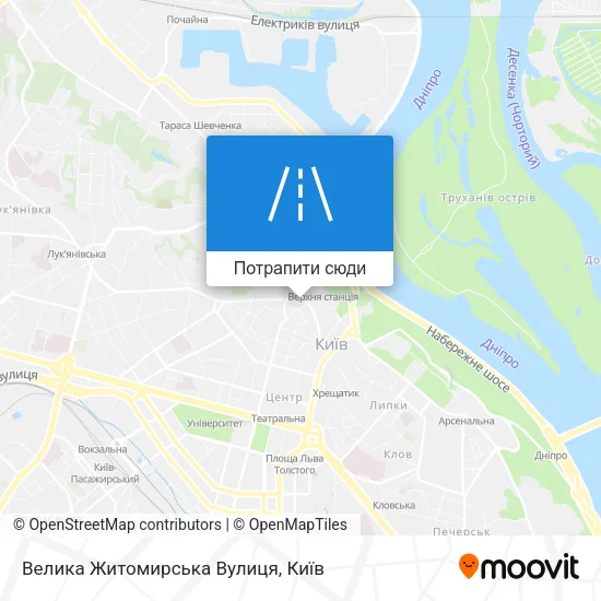 Карта Велика Житомирська Вулиця