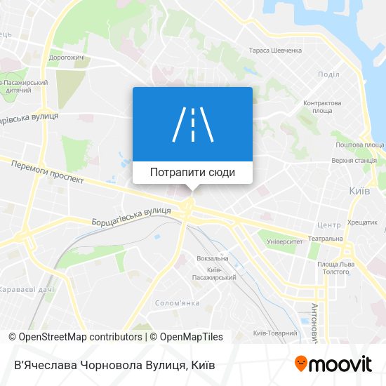 Карта В’Ячеслава Чорновола Вулиця