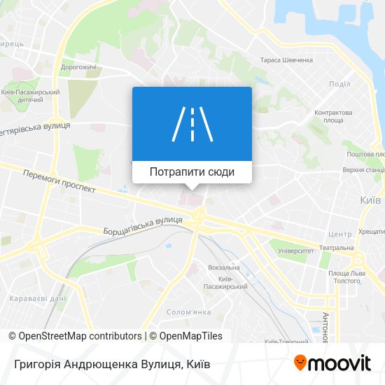Карта Григорія Андрющенка Вулиця