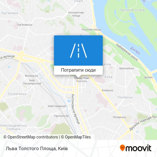 Карта Льва Толстого Площа
