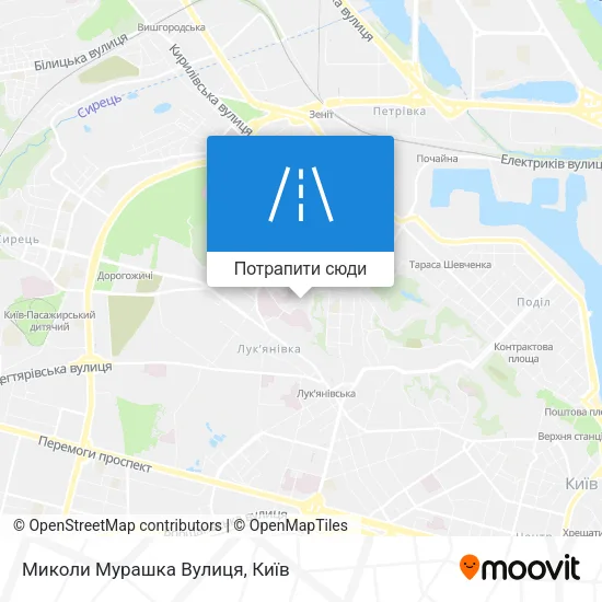 Карта Миколи Мурашка Вулиця