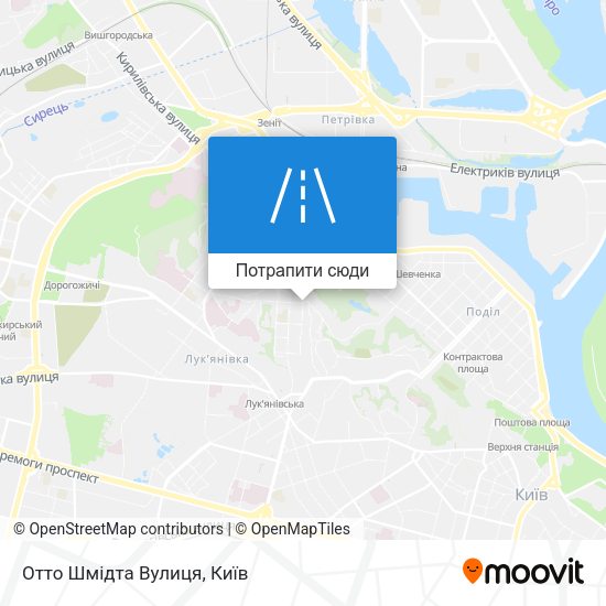 Карта Отто Шмідта Вулиця
