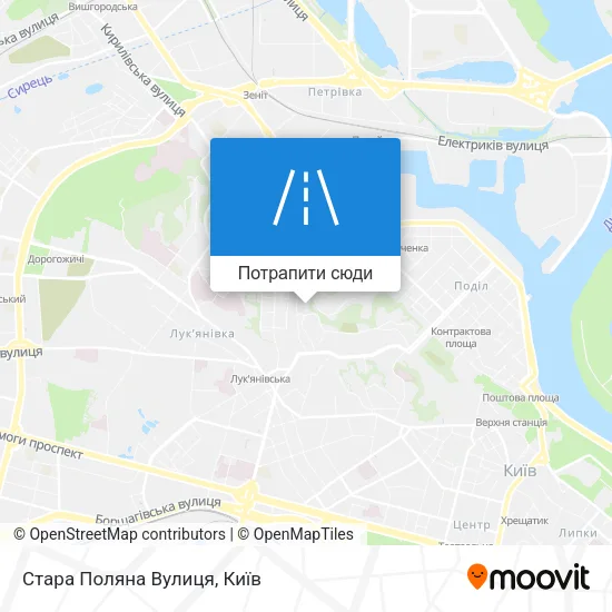 Карта Стара Поляна Вулиця