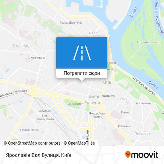 Карта Ярославів Вал Вулиця
